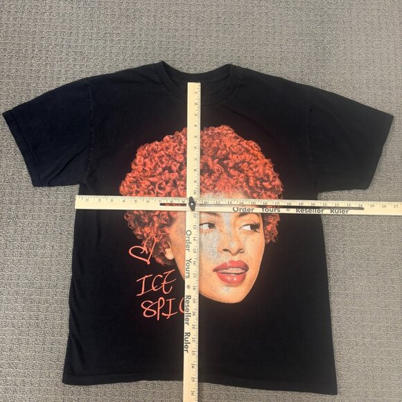Ice Spice Big Head Shirt Medium Relaxed Cotton Graphic Print Crewneck Rap Tee - Picture 3 of 10